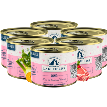 Lakefields Katzenfutter Rind – Premium Nassfutter für Katzen mit frischem Weiderind, Gemüse & Kräutern